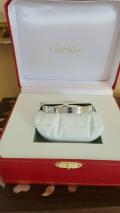 Cartier Love Armband Weißgold Set Unsichtbare Diamanten Baguette Personalisiert mit Box und Papieren Größe 17