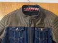 Veste de moto cuir/jean
