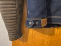 Veste de moto cuir/jean