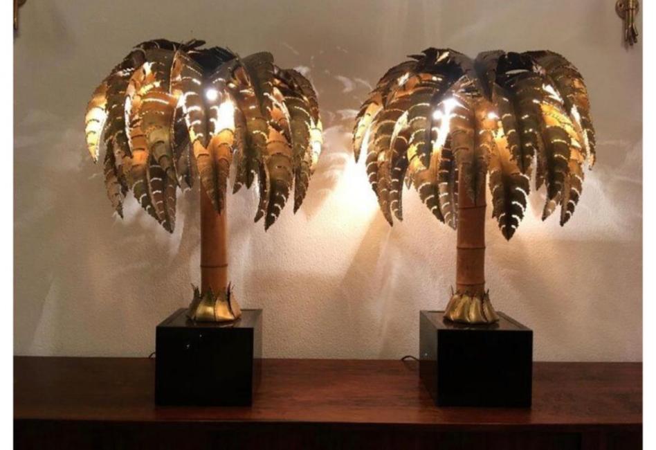 Lampe Palmier vintage, la paire