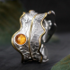 Bague de pierre précieuse tourmaline naturelle