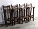 Lot de 5 tabourets de bar rustiques en bois massif